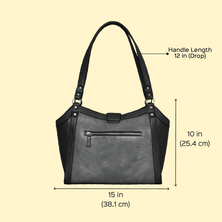 Personalized Brown Serena Leather Tote Bag