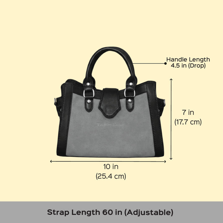 Personalized Brown Serena Leather Handbag