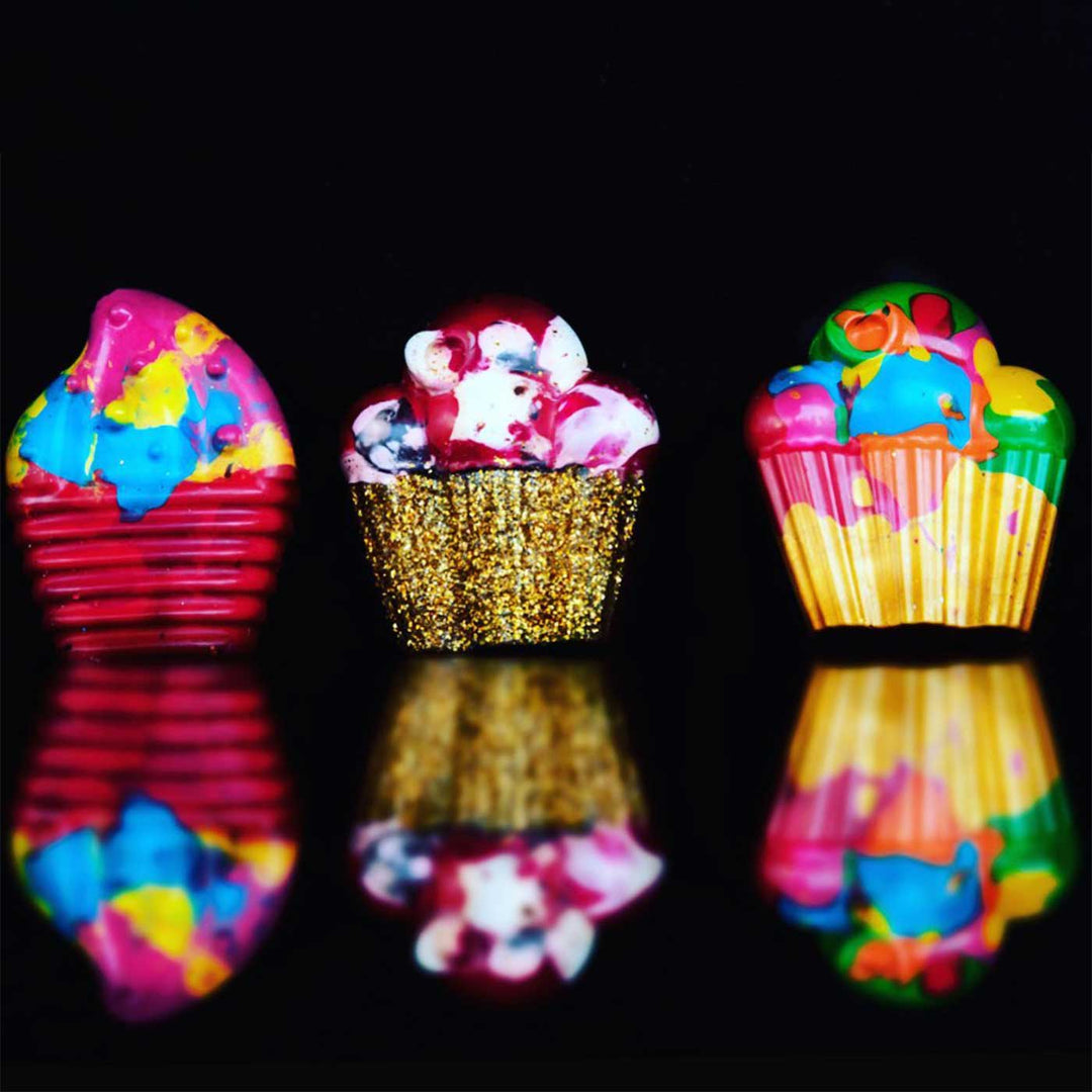 Handmade Non-Toxic Assorted Cupcake Crayons | Set of 2