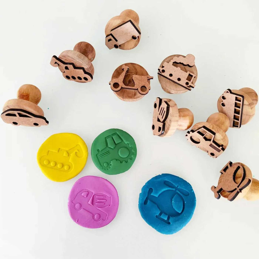 Handmade Vehicle Play Dough Stamp | Set Of 9