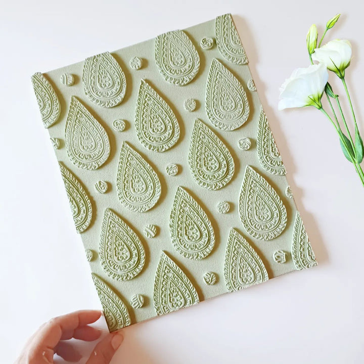 Textured Clay & Canvas Wall Décor