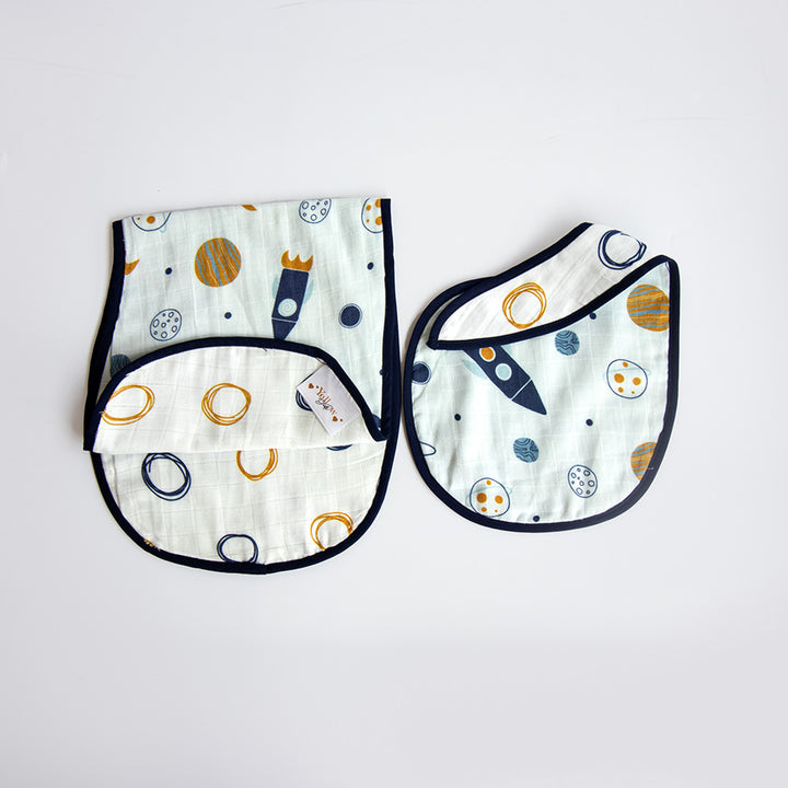 8 Pc | Personalized Space Theme Baby Gift Basket | 0-4 Years