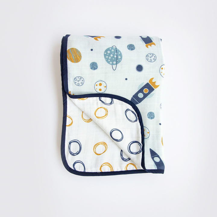 8 Pc | Personalized Space Theme Baby Gift Basket | 0-4 Years