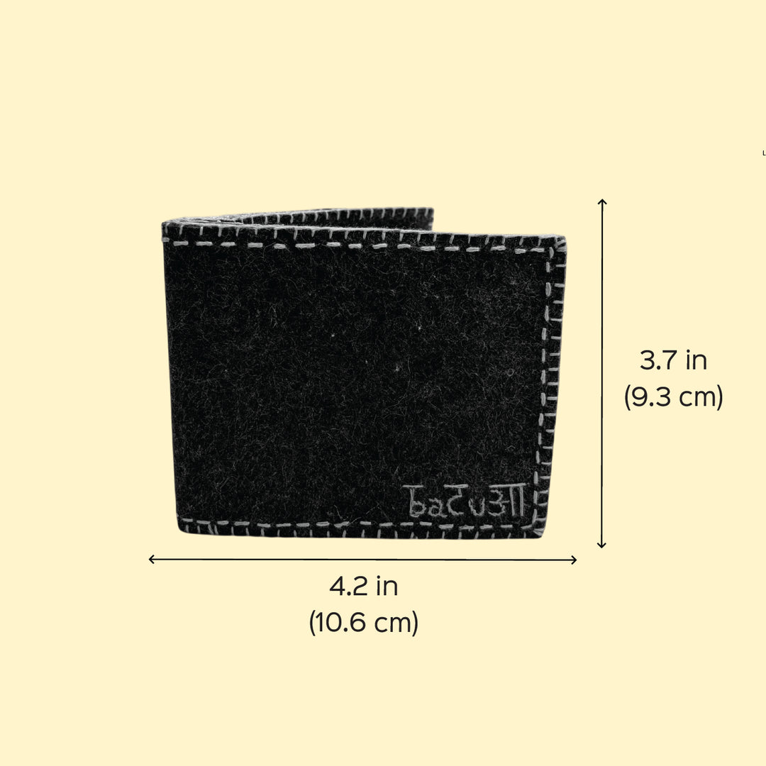 Handmade Travel Batua Wallet | Dark Grey