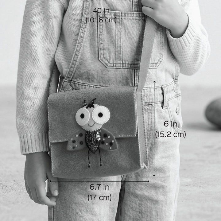 Handmade Purple Beetle Sling Bag Girls | 3+