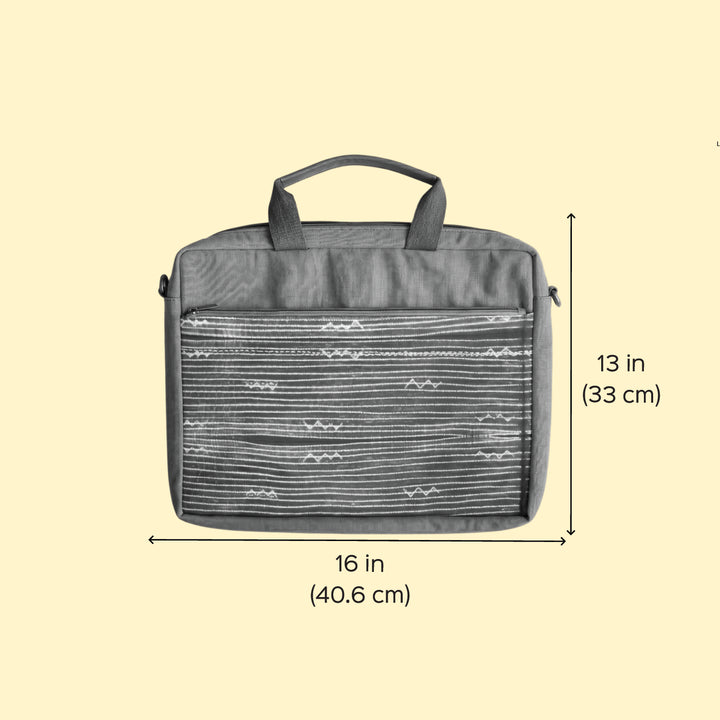 Handcrafted Water-Resistant Diamond Print Laptop Bag
