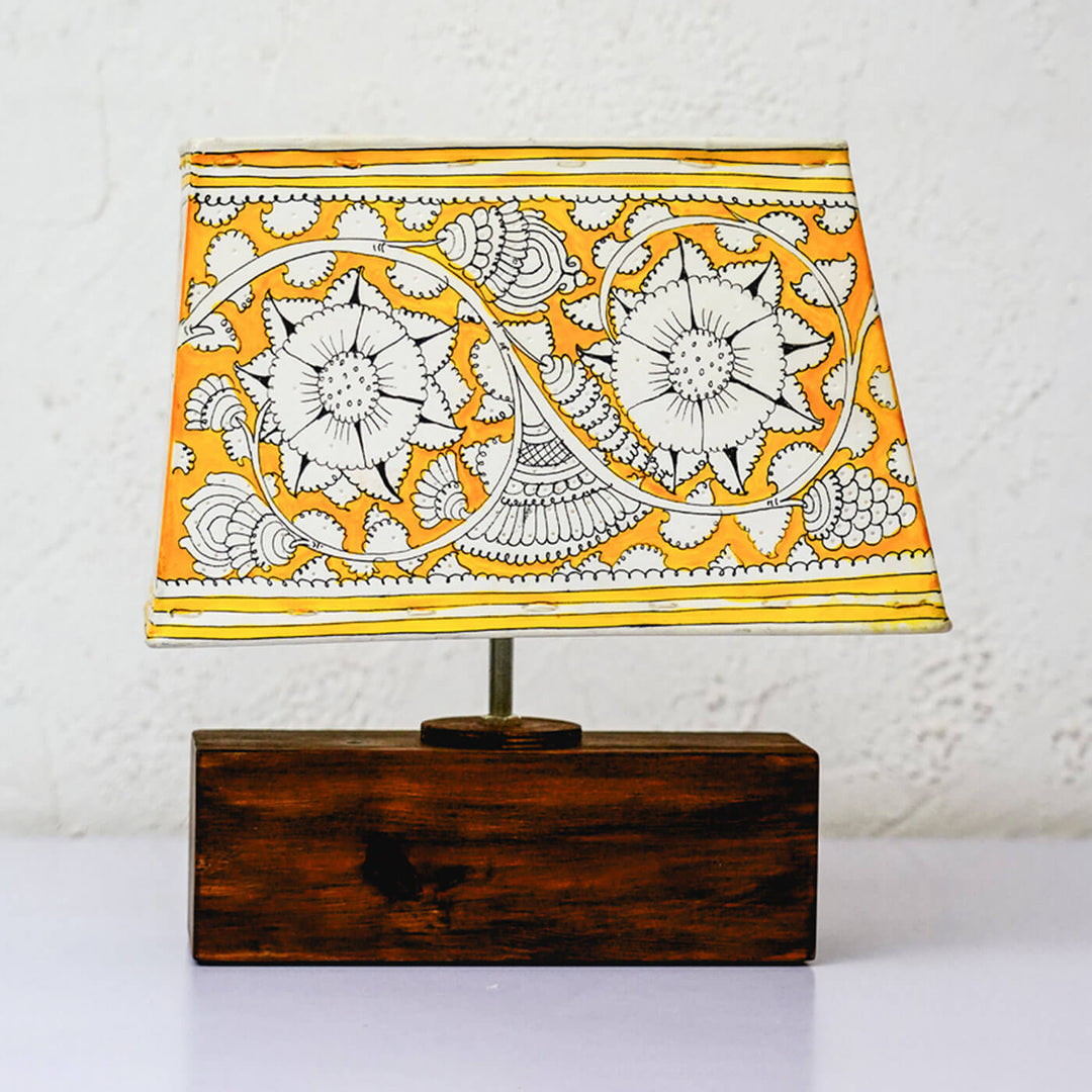 Hand Painted Parchment Leather Tholu Bommalata Lamp