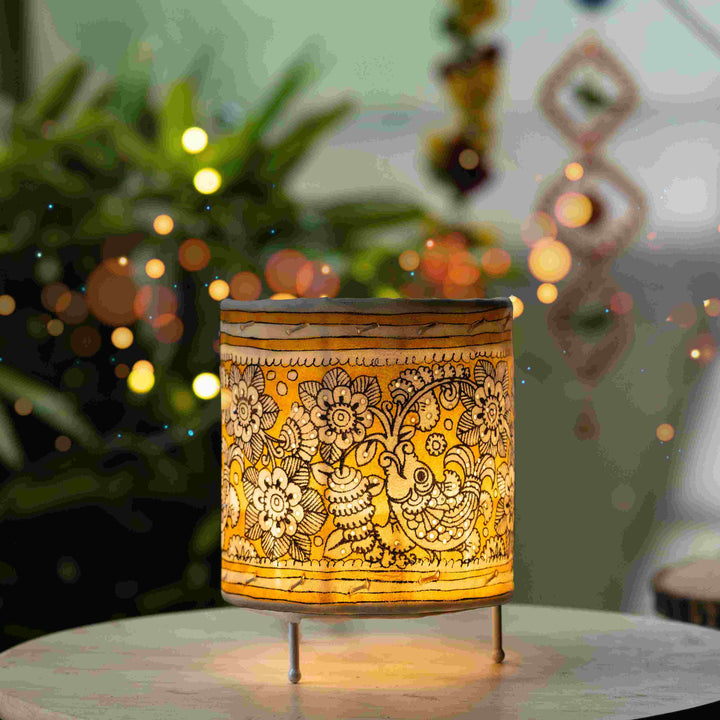 5 inch | Hand Painted Tholu Bommalata Small Tabletop Lamp