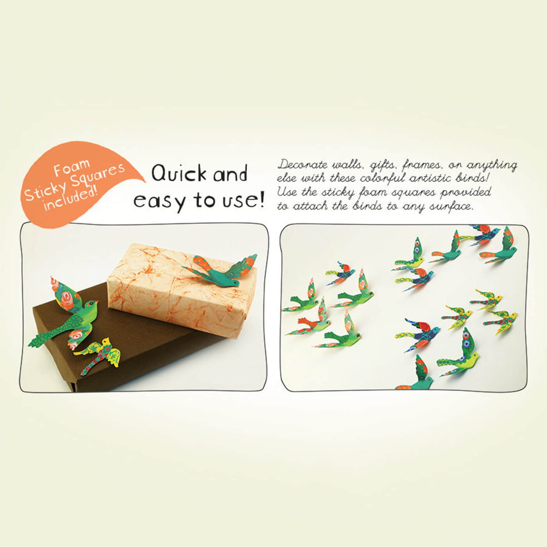 Paper Birds Wall Decor - Set of 24