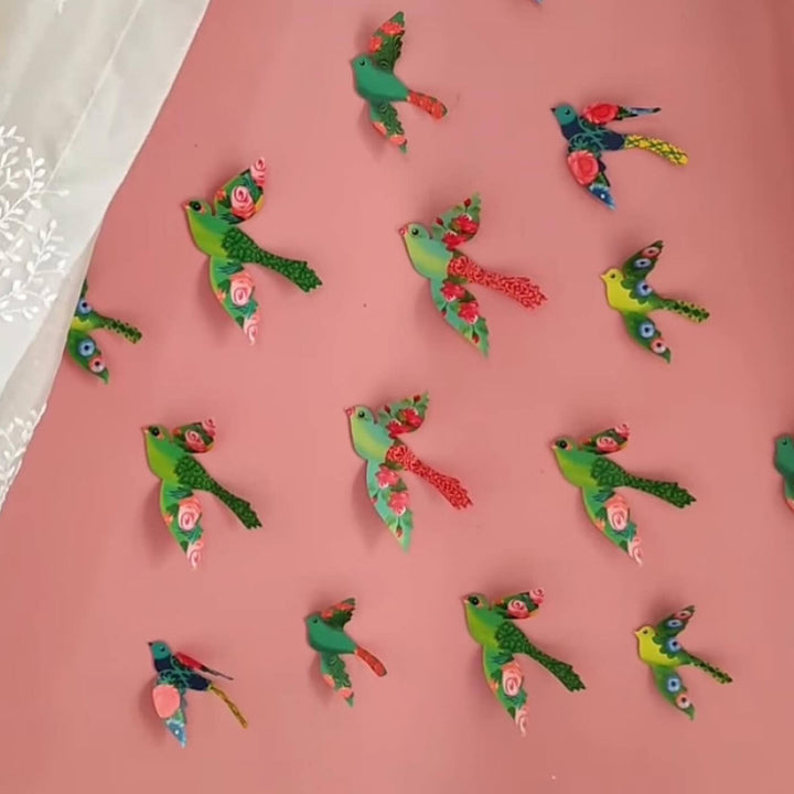 Paper Birds Wall Decor - Set of 24