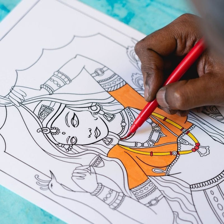 Miniature Painting Portraits - Printable Coloring Sheets