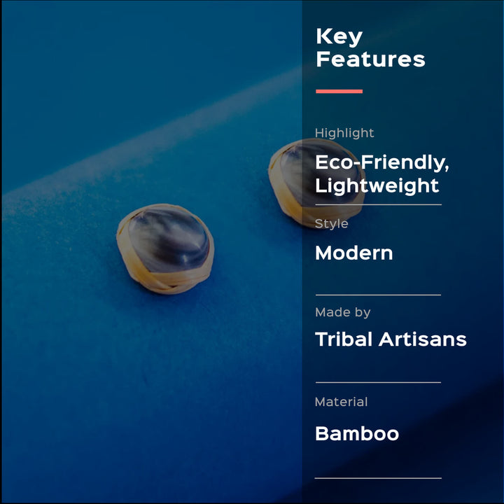 Butti Bamboo Studs - Marble