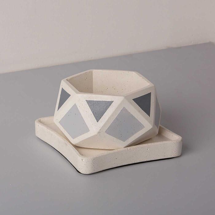 Hexamont Invertrix Planter - Grey