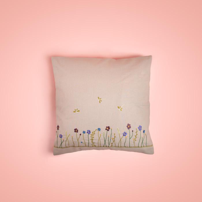 Hand-embroidered Cushion Cover - 40 x 40 cm