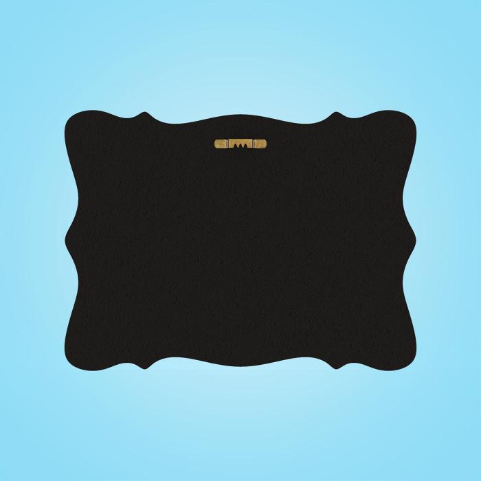 Floral Cut Dot Art Name Plate - Front View on Blue Background