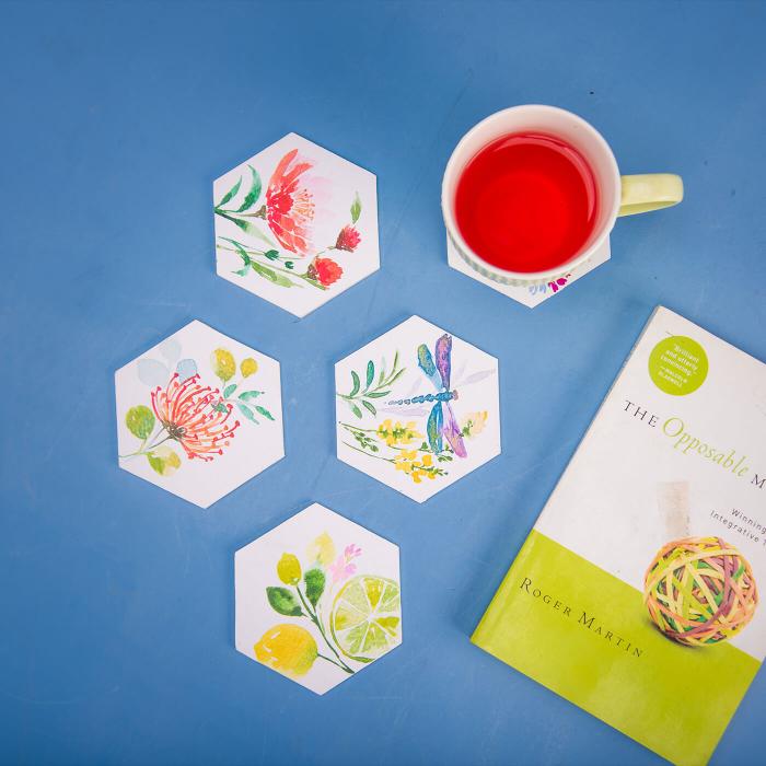 Floral & Fauna Coasters - Set of 6