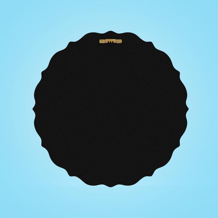 Circular Dot Art Name Plate Couple Names - Back View Hanging Hardware Visible