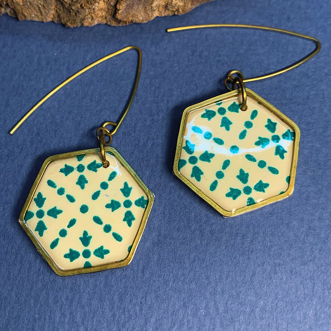 Handmade Clay Leona Drops Dangler Earrings