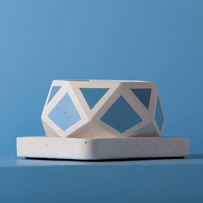 Hexamont Invertrix Planter - Blue