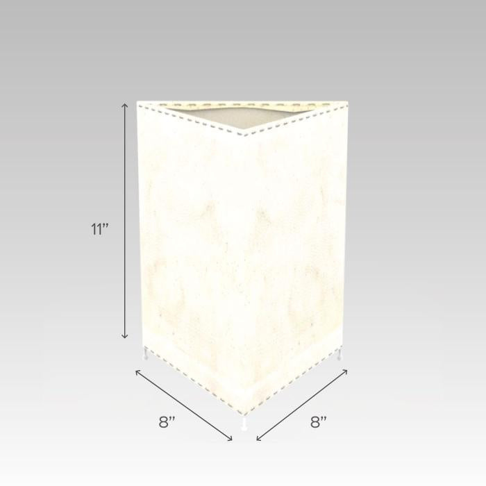 Doodle Peacock & Doodle Flower Prism Tholu Bommalata Tabletop Lamp | 11 inches
