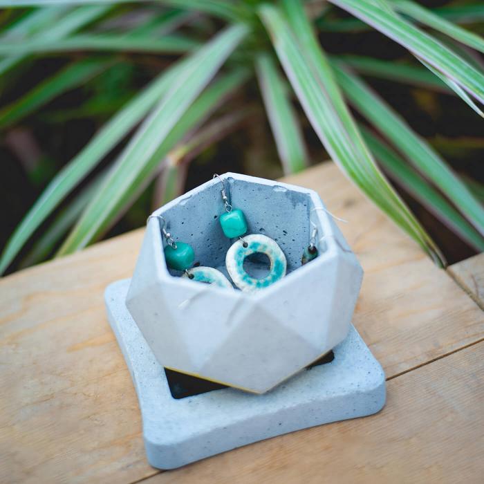 Hexamont Planter - Grey Concrete