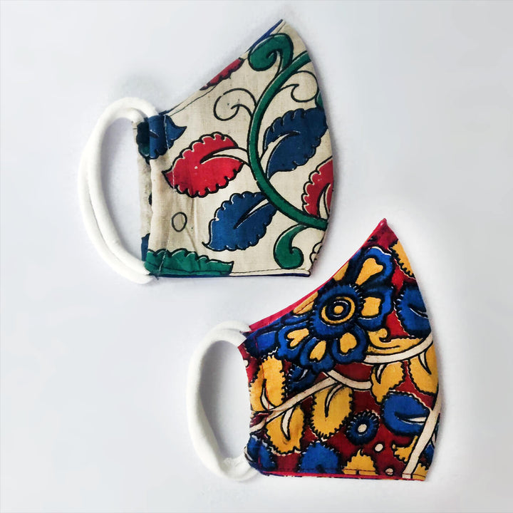 Kalamkari Fabric Masks - Set of 2