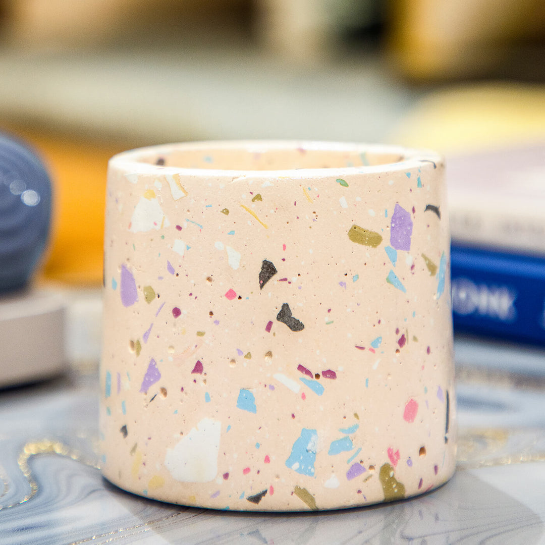 Classic Multi-Purpose Jar Terrazzo in Peach Base