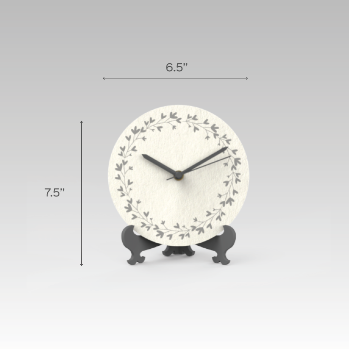 Table Clock with Floral Design