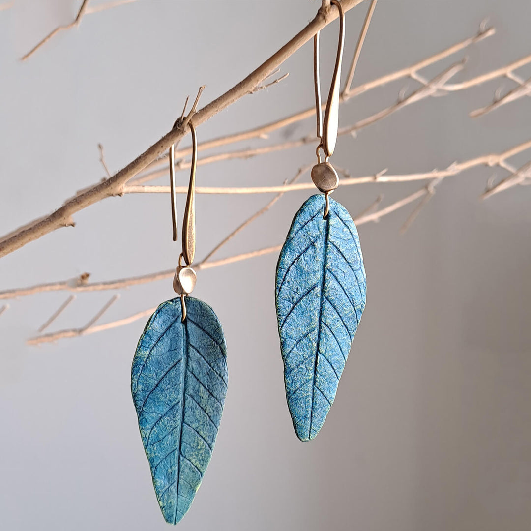 Paper Mache Blue Guava Leaf Dangler