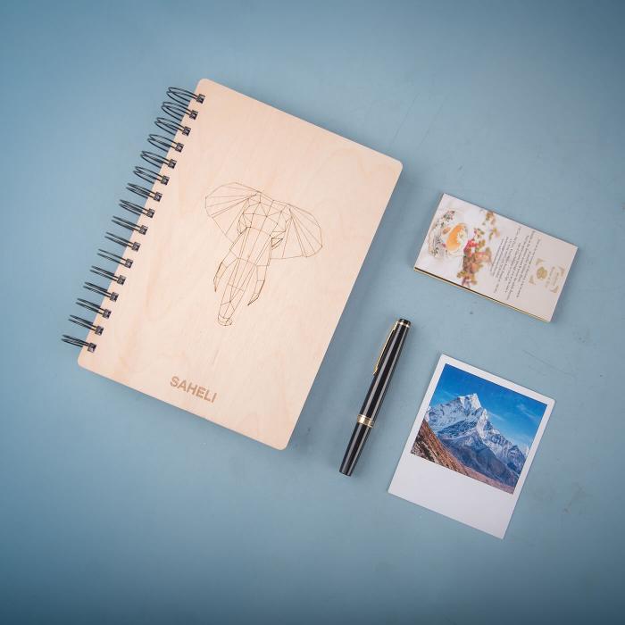 Laser Etched Diary in Birch - A5