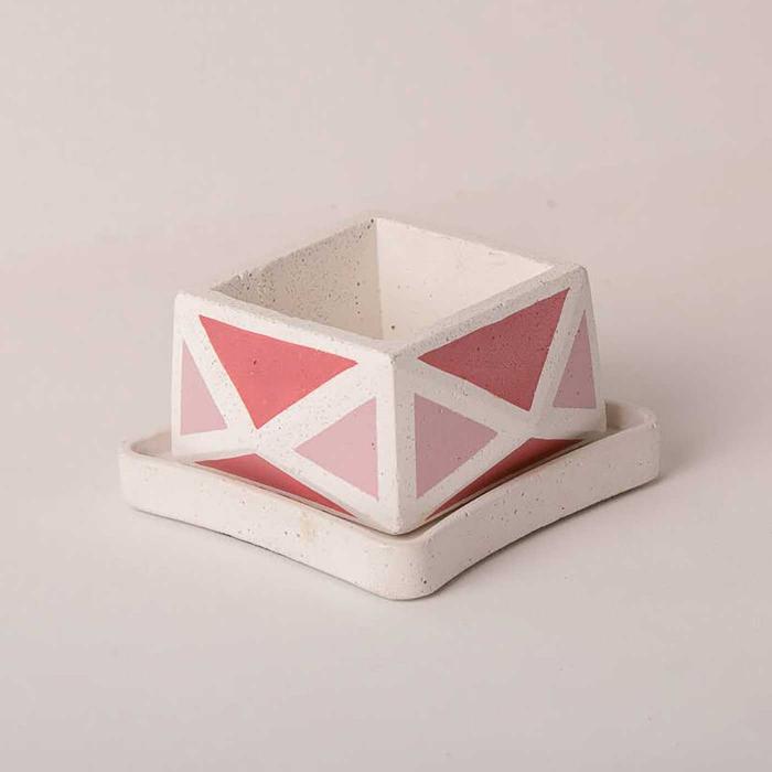 Crystal Invertrix Planter - Pink