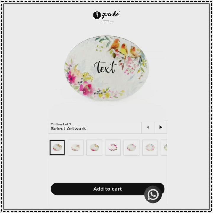 Oval Hand Painted Name Plate 5 - None (6)