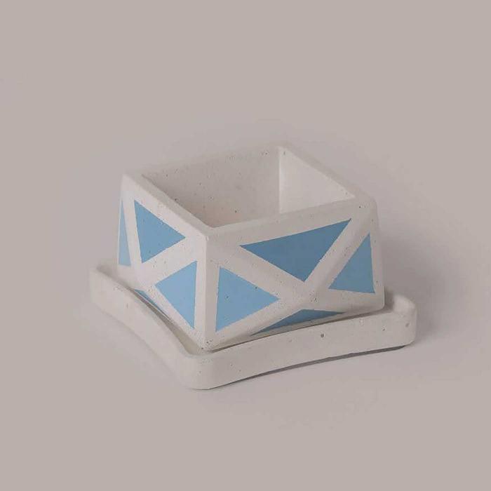 Crystal Invertrix Planter - Blue