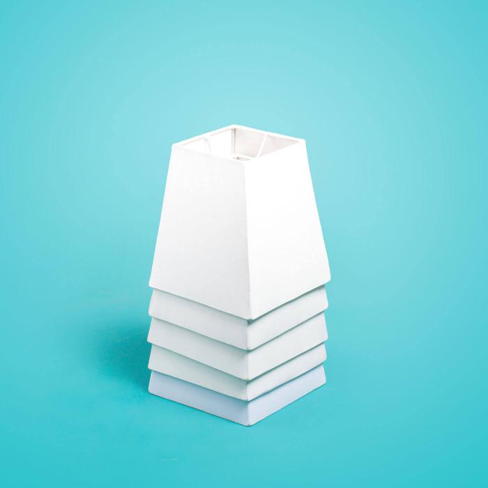 Saver Bundle - Plain Square Tabletop Lamp - Natural Hollow Base