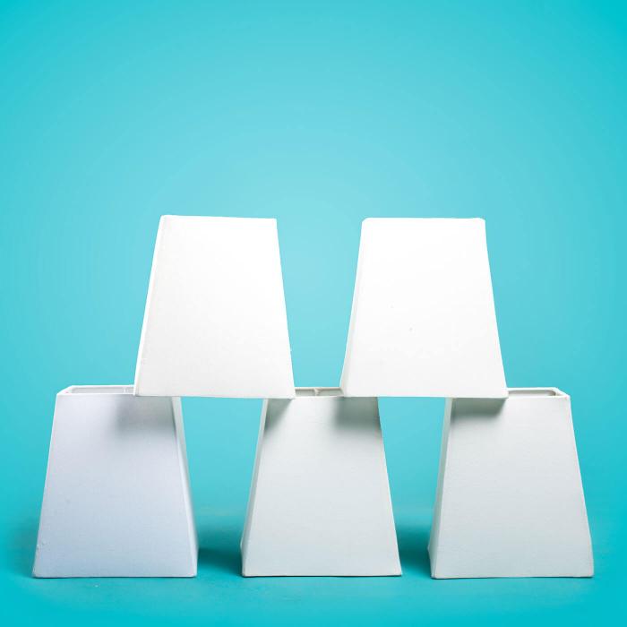 Set of 5 - Plain Tabletop Lampshade - Square