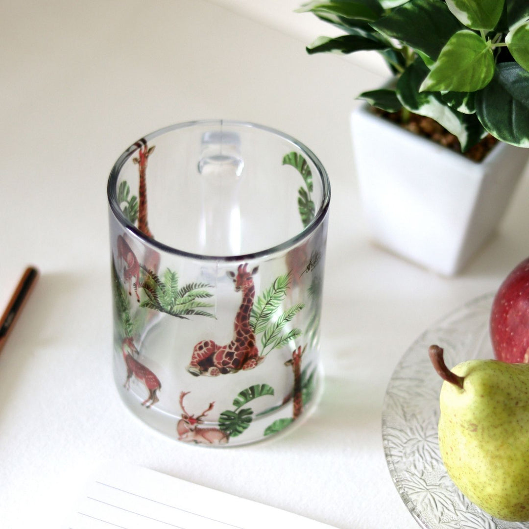 Delicate Printed Glass Mug I 350 ML
