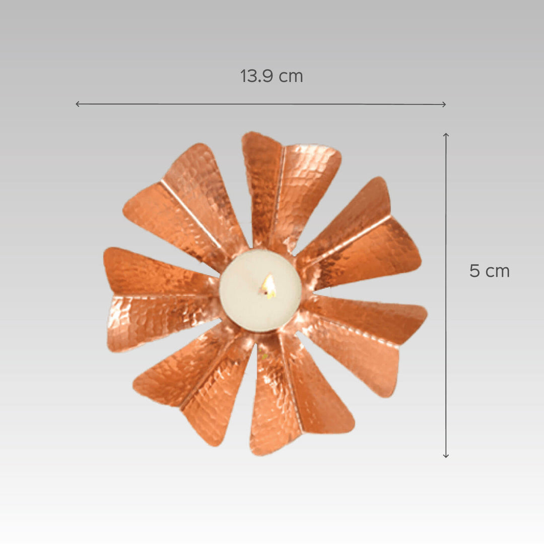 Sepiole Copper Tealight Holder