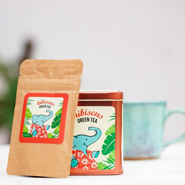 Hibiscus Green Tea - 100 grams