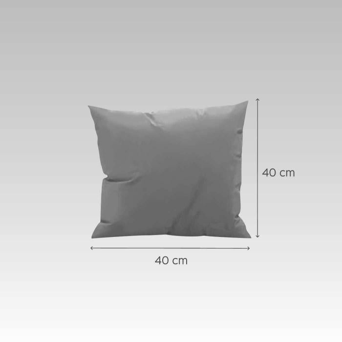 Grey Hand-embroidered Floral Cushion Cover - 40 x 40 cm