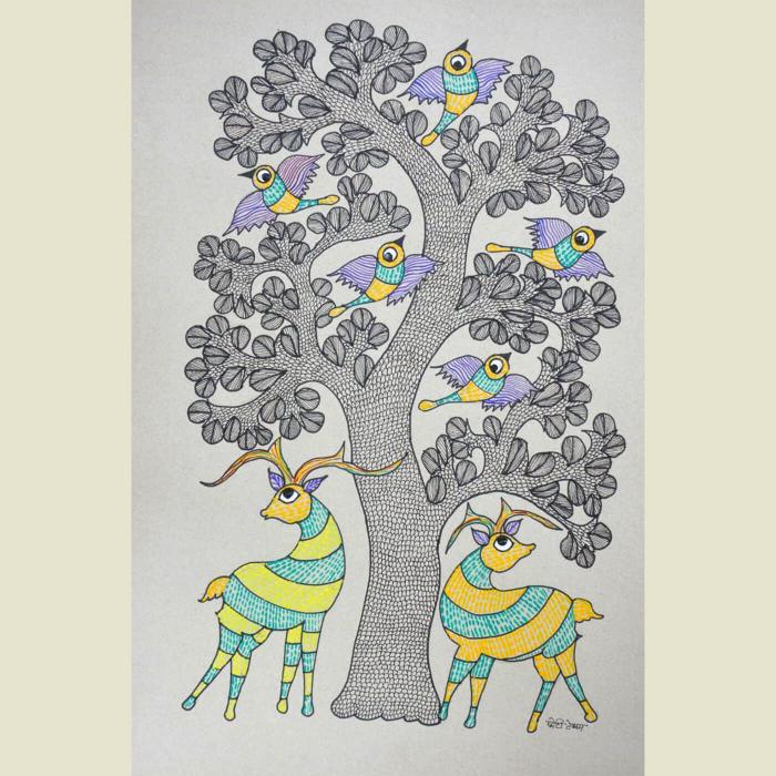 Sarang - Gond Painting 17