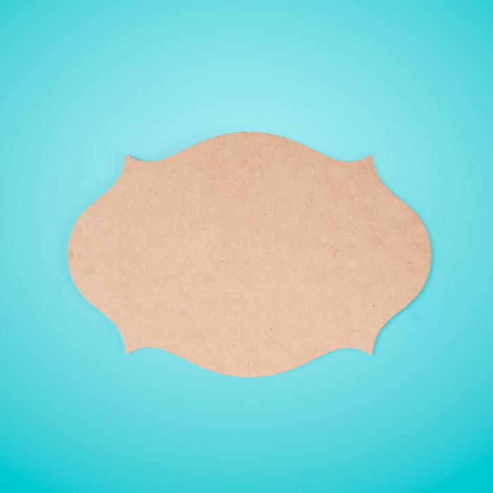 Saver Bundle - 8mm MDF Nameboard With Canvas - Victorian Oval Cut
