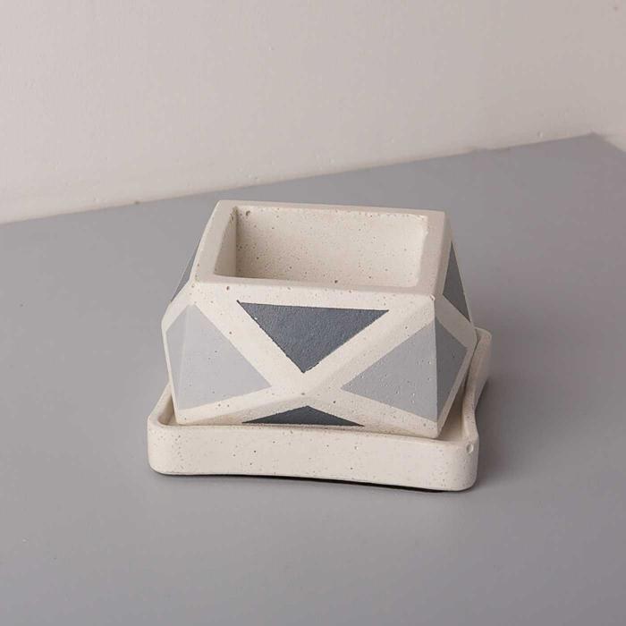 Crystal Invertrix Planter - Grey