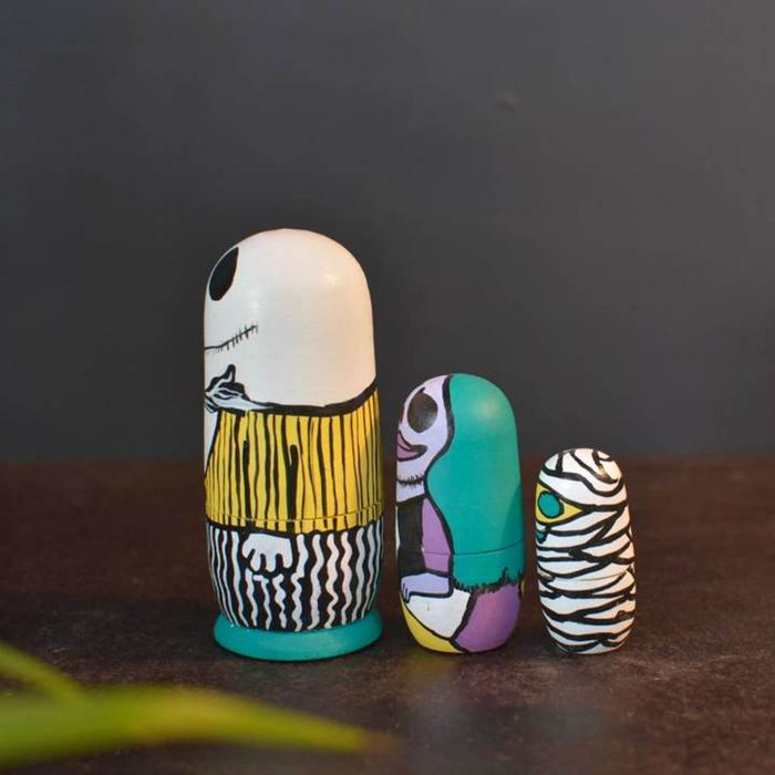 Spooky Halloween Family Nesting Dolls