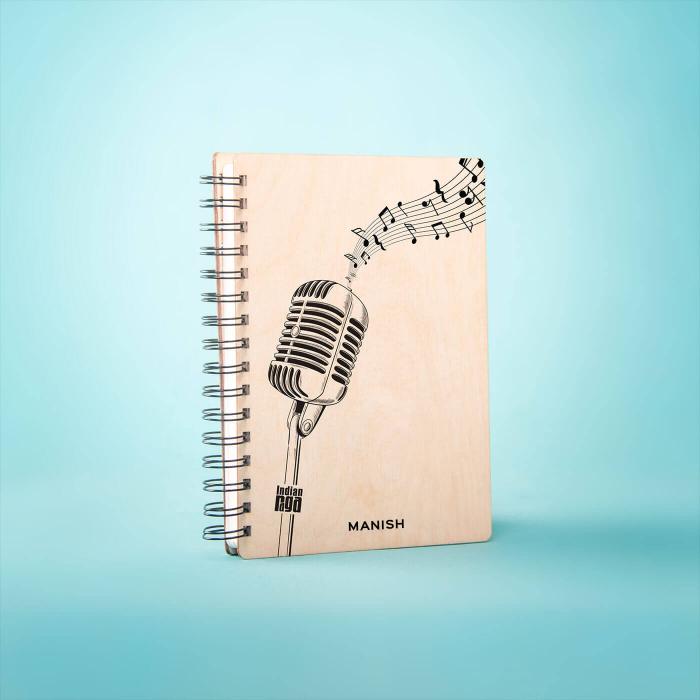 Personalized Laser Etched Mic Diary - A6 - The Indian Raga Collection