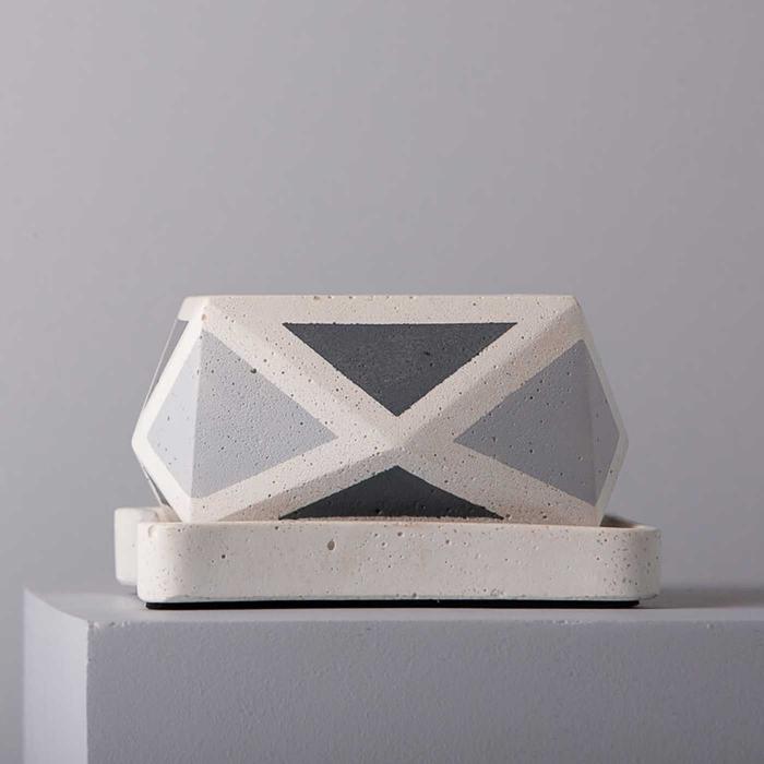 Crystal Invertrix Planter - Grey