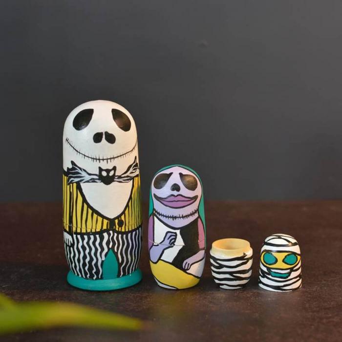 Spooky Halloween Family Nesting Dolls