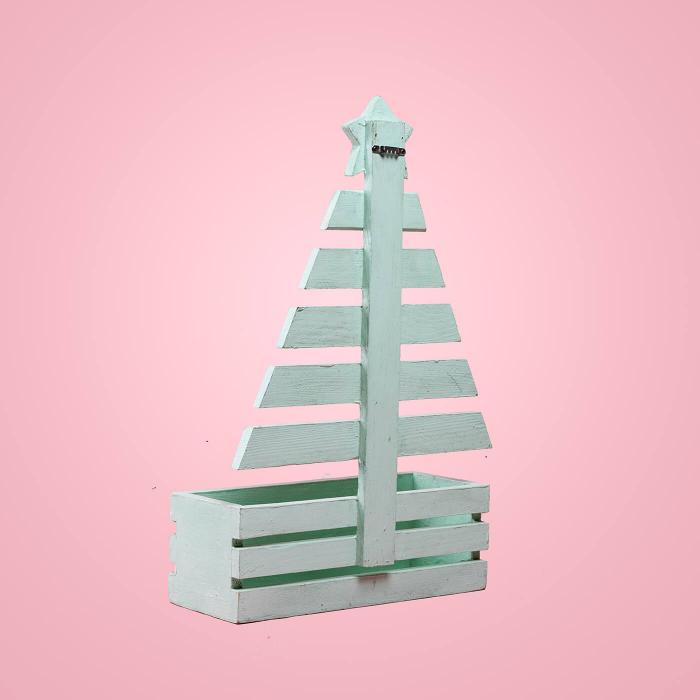 Large Christmas Tree Basket - Sea Green