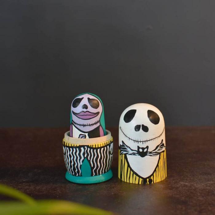 Spooky Halloween Family Nesting Dolls