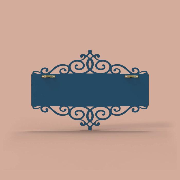 Dot Art Name Plate Rectangular - Front View with Hanging Brackets