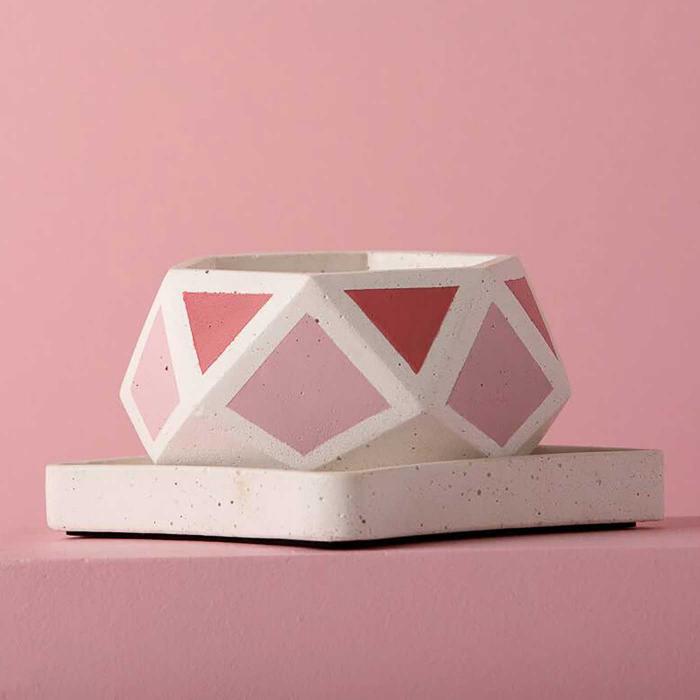 Hexamont Invertrix Planter - Pink